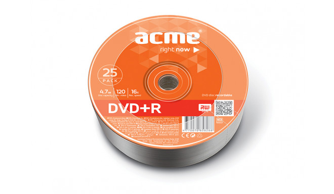 Acme DVD+R 4.7 GB, 16 x, 25 Pcs. Shrink