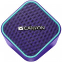 Canyon wired stereo Speaker, 1.2m cable with USB2.0 & 3.5mm audio connector, purple(blue stripe), 65