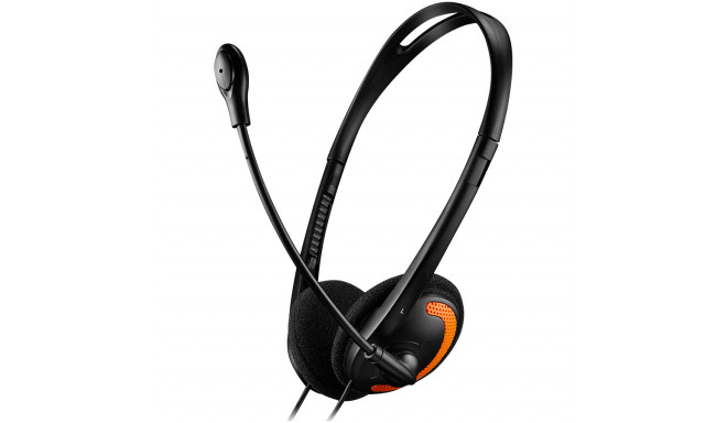 CANYON PC headset HS-01 PC Mic Flat 1.8m Black Orange