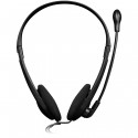 CANYON PC headset with microphone, volume control and adjustable headband, cable length 1.8m, Black/