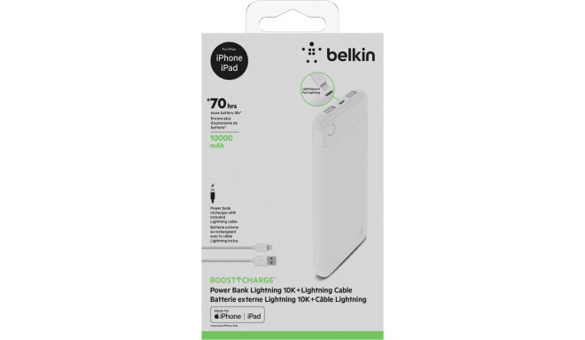 Belkin Boost Charge Power Bank 10K Light.Connector+ Cable white