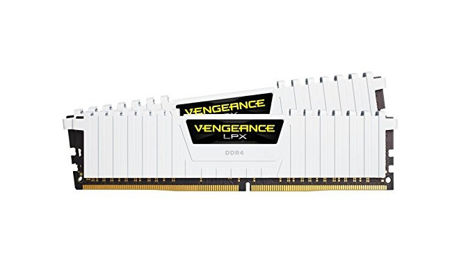 Corsair Vengeance LPX white DIMM Kit 16GB, DDR4-2666, CL16-18-18-35 (CMK16GX4M2A2666C16W)