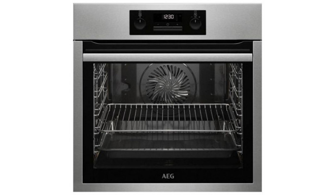 AEG built-in oven pyrolytic BPS331120M 74L 3000W, stainless steel/black