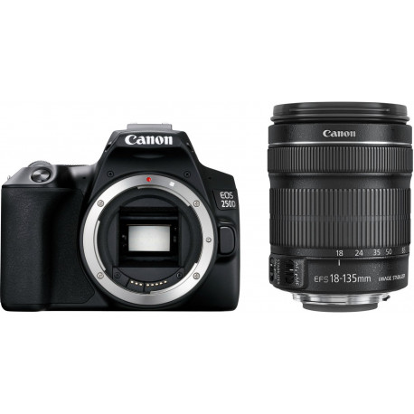 Canon EOS 250D + 18-135mm Kit, black