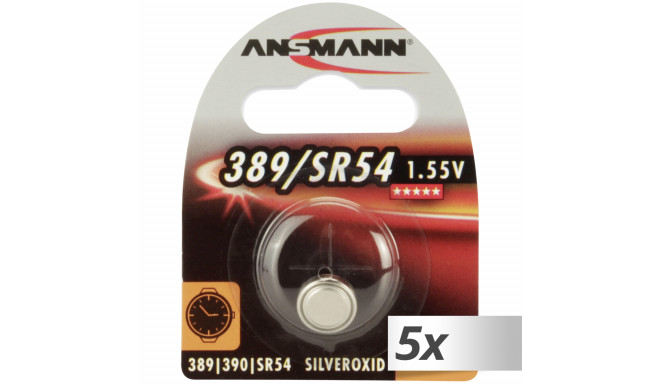 5x1 Ansmann 389 390 Silveroxid SR54