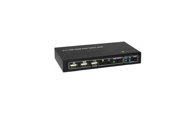 2-port HDMI/USB KVM switch 2x1 with audio