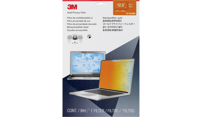 3M GF125W9E Privacy Filter Gold for Laptop 12,5