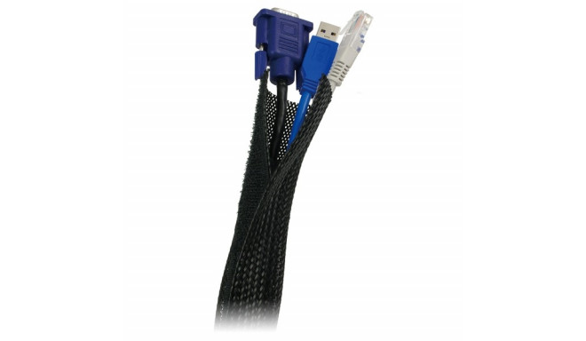 Flexible cable organiser, black