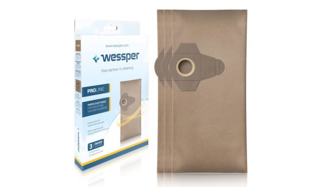Bag paper for vacuum cleaner Hoover, Karcher (Paper; wessper WES1010b; 3 pcs)