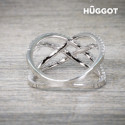 Hûggot Diadem 925 Sterling Silver Ring with Zircons (16,8 mm)