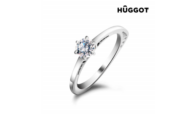 Кольцо Hûggot Geometry из стерлингового серебра 925 пробы с фианитом и кристаллами Swarovski® (17,5 