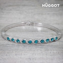 Hûggot Diane Rhodium-Plated Bracelet Created with Swarovski®Crystals (Ø 5 cm)