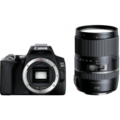 Canon EOS 250D + Tamron 16-300mm VC, melns