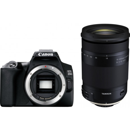 Canon EOS 250D + Tamron 18-400mm, melns
