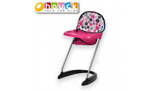 HAUCK doll high chair, dot pink D93209