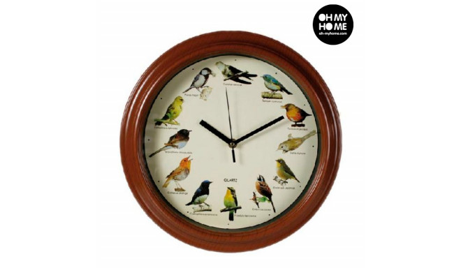 BigBuy Home wall clock Bird Melody