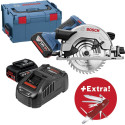 Bosch Bosc GKS 18V-57 G 2x5.0Ah - blue / black - L-BOXX - 2x Li-Ion rechargeable battery 5.0Ah