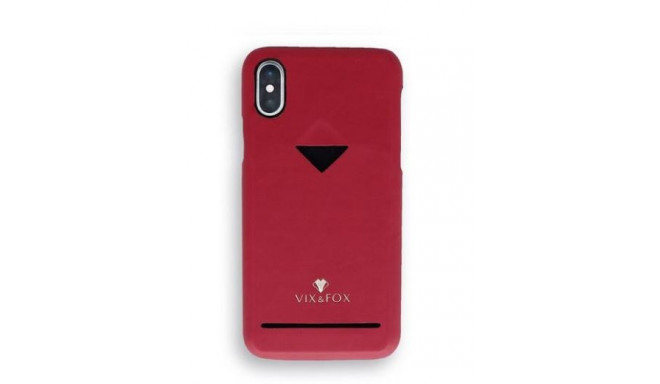 VixFox Card Slot Back Shell for Iphone XSMAX ruby red