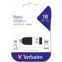 10x1 Verbatim Store n Stay 16GB USB 2.0 + OTG Adapter micro USB