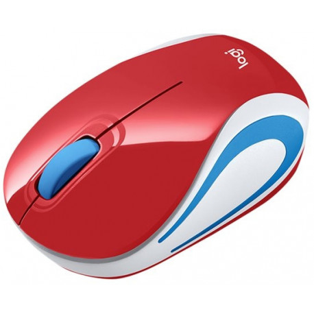 Logitech wireless mouse M187 Mini, red