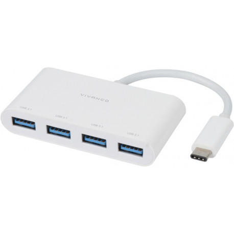 Vivanco USB hub 4 portu USB-C Super Speed (45384)