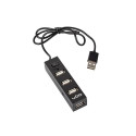 USB hub UGO UHU-1011 (4x USB 2.0; black color)