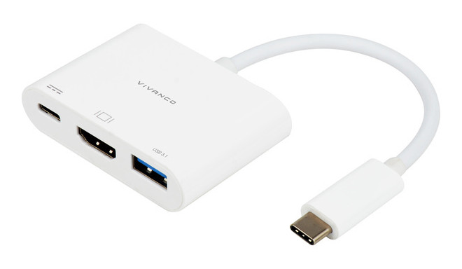Vivanco adapteris USB-C - HDMI 3in1 (45385)