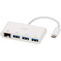 Vivanco adapter USB-C - LAN + hub 3-port (45388)