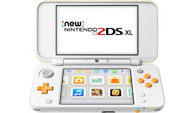 Nintendo 2DS XL, balts/oranžs