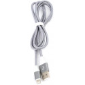 Omega cable Lightning 1m punutud, grey (44263)