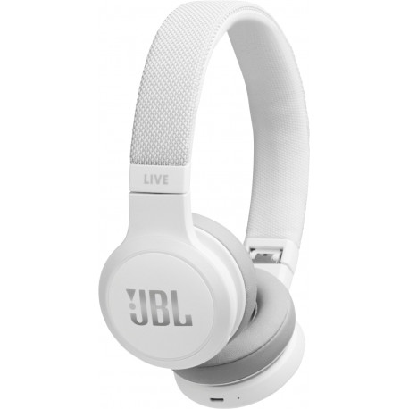 JBL bezvadu austiņas + mikrofons Live 400BT, baltas