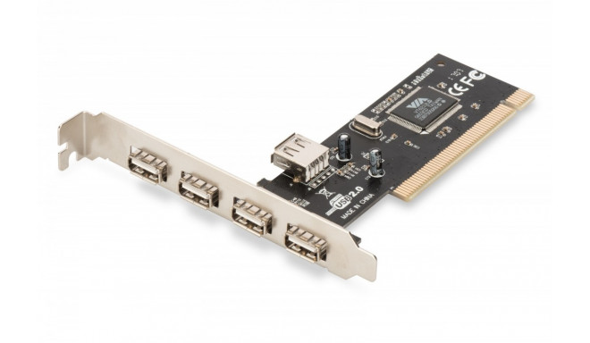 Add-On PCI Express Card USB 2.0 4xExternal 1xInternal USB 2.0, Chipset: VIA 6212
