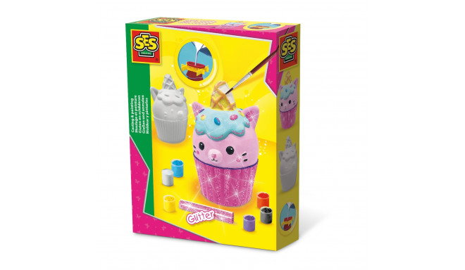 SES Casting and painting set Kitty cupcake