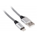 Cable USB 2.0 iPhone AM lightning 1,0m black-silver