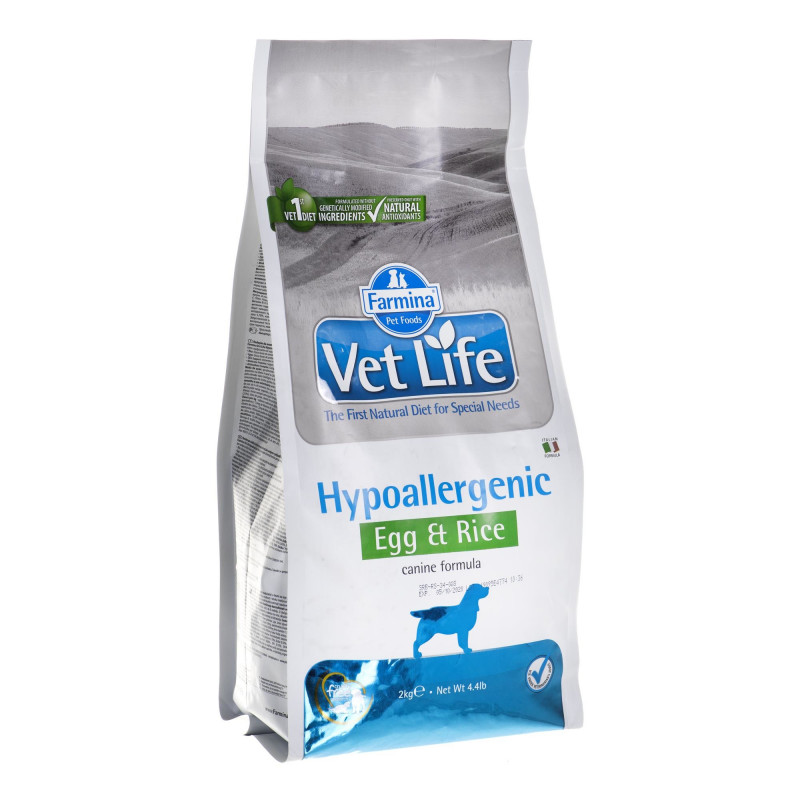 Вет лайф корм для собак. Farmina корм vet Life для собак Hypoallergenic сухой. Farmina vet Life Hypoallergenic Egg & Rice 2кг. Фармина Ветлайф гипоаллергенный для собак. Фармина ультра гипоаллергенный корм для собак.