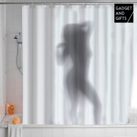 Sexy Naked Girl Women Shadow Silhouette Bath Fabric Shower Curtain Waterproof