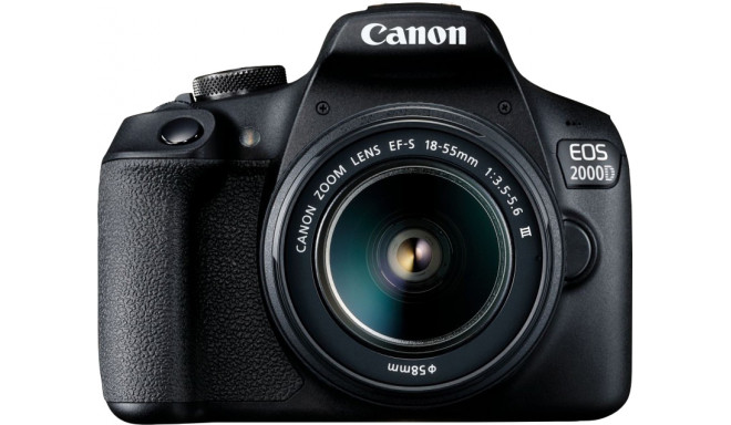 Canon EOS 2000D + 18-55mm III Kit, melns (atvērts iepakojums)