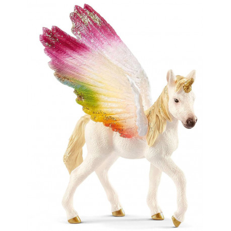 Schleich игрушечная фигурка Winged Rainbow Unicorn foal (70577)