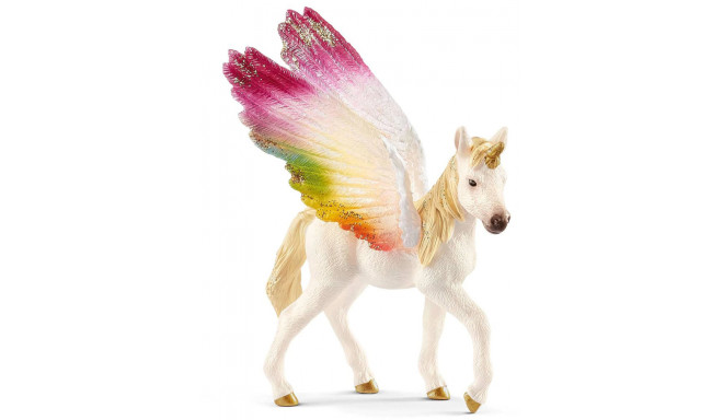 Schleich игрушечная фигурка Winged Rainbow Unicorn foal (70577)