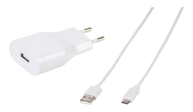 Vivanco charger USB-C 2.4A 1.2m, white (60029)