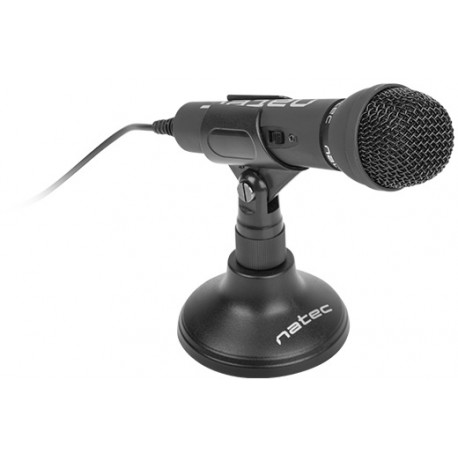 Natec mikrofons Adder, melns