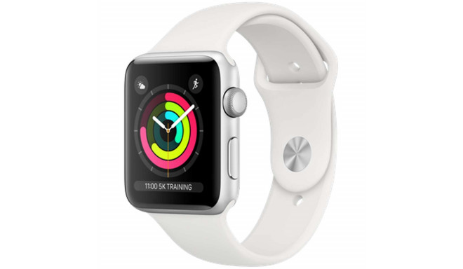 Smartwatch Apple Watch Series 3 8GB silver 42mm white sport band  MTF22__/A