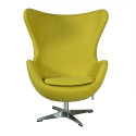 Armchair GRAND STAR 87x78xH104cm, cover material: fabric, color: yellow, 4-prong metal base