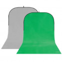 StudioKing background board BBT-03-10 150x400cm, grey/green