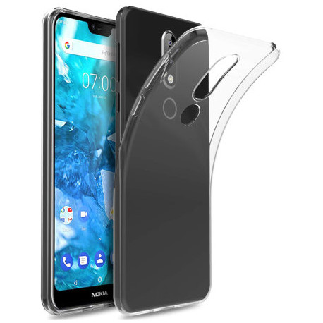 Mocco aizmugures apvalks Ultra Nokia 7.1 Plus, caurspīdīgs