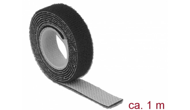 Delock Hook-and-loop fasteners L 1 m x W 13 mm roll black