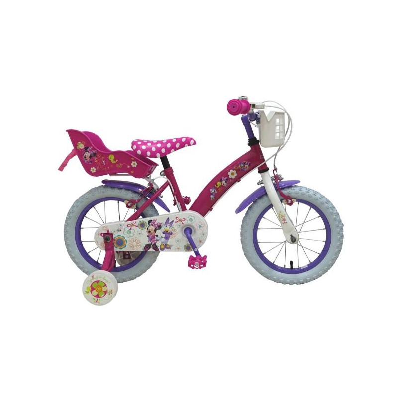 Pink//Purple Disney Minnie Bow-Tique Girls Bicycle with Push Rod