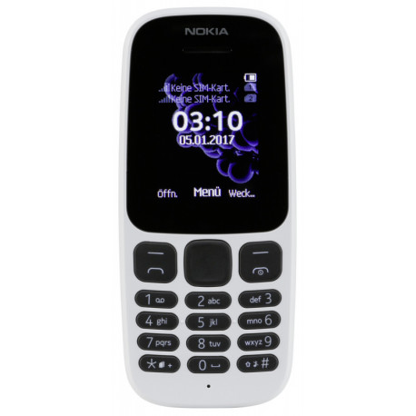Nokia 105 (2017) DualSIM, valge
