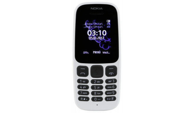 Nokia 105 (2017) DualSIM, balts