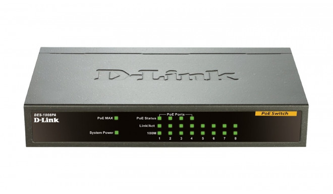 D-Link DES-1008PA, Switch, 4x PoE